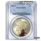 1881-S Morgan Silver Dollar PCGS MS64