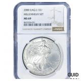 2000 Silver Eagle NGC MS69