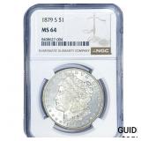 1879-S Morgan Silver Dollar NGC MS64