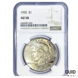 1935 Silver Peace Dollar NGC AU58