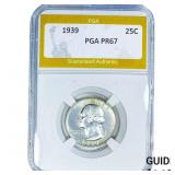 1939 Washington Silver Quarter PGA PR67