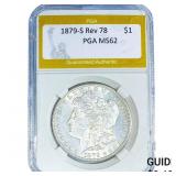 1879-S Rev 78 Morgan Silver Dollar PGA MS62
