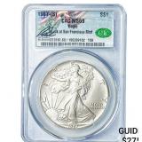 1987-S Silver Eagle CAC MS69