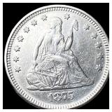 1875 Seated Liberty Quarter CLOSELY  UNCIRCULATED