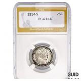 1914-S Barber Quarter PGA XF40