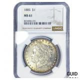 1885 Morgan Silver Dollar NGC MS61