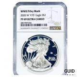 2020-W Silver Eagle NGC PF69 Ultra Cameo