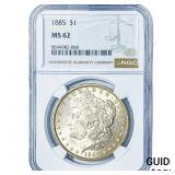 1885 Morgan Silver Dollar NGC MS62