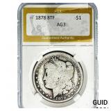 1878 8TF Morgan Silver Dollar PGA AG3