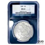 1889 Morgan Silver Dollar NGC MS63