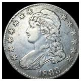 1833 Capped Bust Half Dollar NEARLY UNCIRCULATED