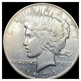 1934-S Silver Peace Dollar LIGHTLY CIRCULATED