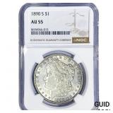 1890-S Morgan Silver Dollar NGC AU55