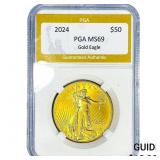 2024 1oz $50 Gold Eagle PGA MS69