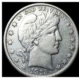 1913-D Silver Barber Half Dollar NEARLY  UNCIRCUL