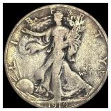 1919-S Silver Walking Liberty Half Dollar  LIGHTL