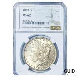 1889 Morgan Silver Dollar NGC MS62