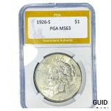 1926-S Silver Peace Dollar PGA MS63