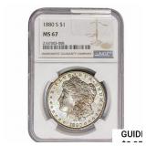 1880-S Morgan Silver Dollar NGC MS67