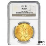 1927 $20 Gold Double Eagle NGC MS65+