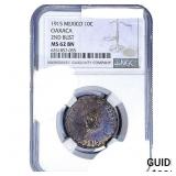1915 Mexico Copper 10 Centavos Oaxaca 2nd Bust NGC