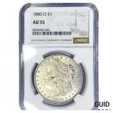 1880-S Morgan Silver Dollar NGC AU55