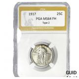 1917 Standing Liberty Quarter PGA MS64 FH Type 2