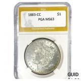 1883-CC Morgan Silver Dollar PGA MS63