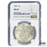 1897 Morgan Silver Dollar NGC MS62