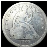 1846-O Silver Seated Liberty Dollar LIGHTLY  CIRC