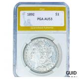 1892 Morgan Silver Dollar PGA AU53