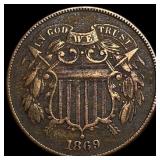 1869 Two-Cent Piece CLOSELY UNCIRCULATED