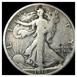 1916-D Silver Walking Liberty Half Dollar LIGHTLY