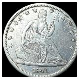 1841 Seated Liberty Half Dollar NEARLY UNCIRCULATE