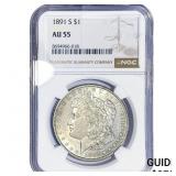 1891-S Morgan Silver Dollar NGC AU55