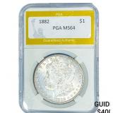 1882 Morgan Silver Dollar PGA MS64
