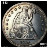 1843 Seated Liberty Dollar UNCIRCULATED