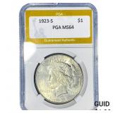 1923-S Silver Peace Dollar PGA MS64