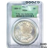 1884-O Morgan Silver Dollar NGC MS64