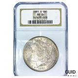1881-S Morgan Silver Dollar NGC MS64