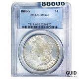 1880-S Morgan Silver Dollar PCGS MS64
