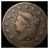 1839 Coronet Head Large Cent NICELY CIRCULATED
