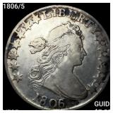 1806/5 Draped Bust Half Dollar ABOUT UNCIRCULATED
