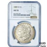 1889-O Morgan Silver Dollar NGC AU55