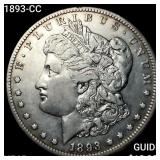 1893-CC Morgan Silver Dollar NEARLY UNCIRCULATED