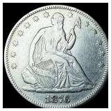 1876 Silver Seated Liberty Half Dollar  CLOSELY U
