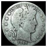 1911 Silver Half Dollar (Barber) NICELY CIRCULATED