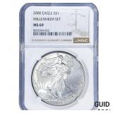 2000 Silver Eagle NGC MS69