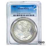 1885 Morgan Silver Dollar PCGS MS64