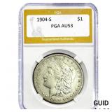 1904-S Morgan Silver Dollar PGA AU53